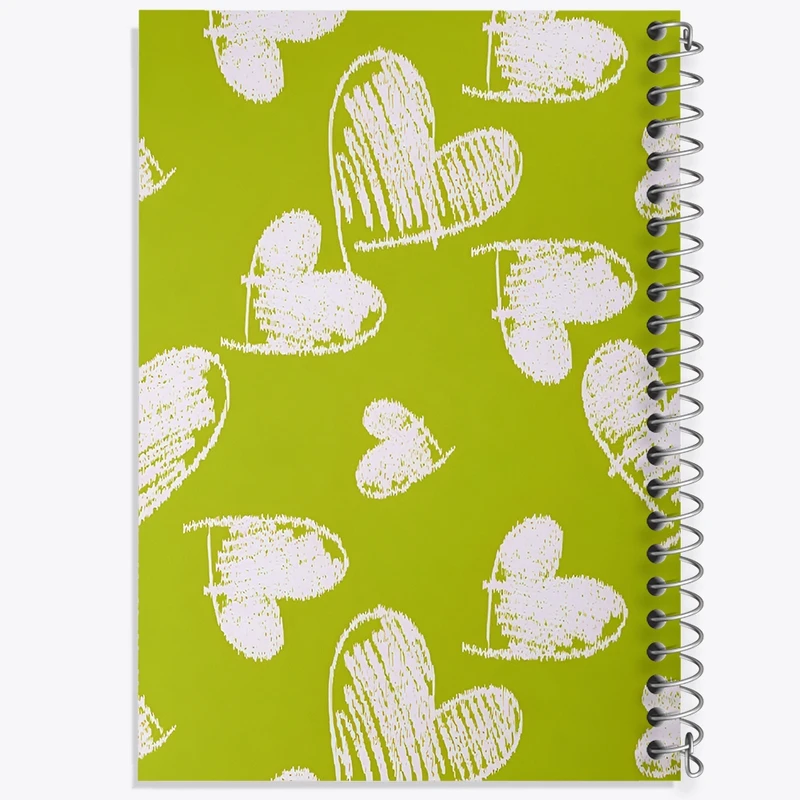 دفتر طراحی 50 برگ خندالو طرح پترن قلبی کد N5345