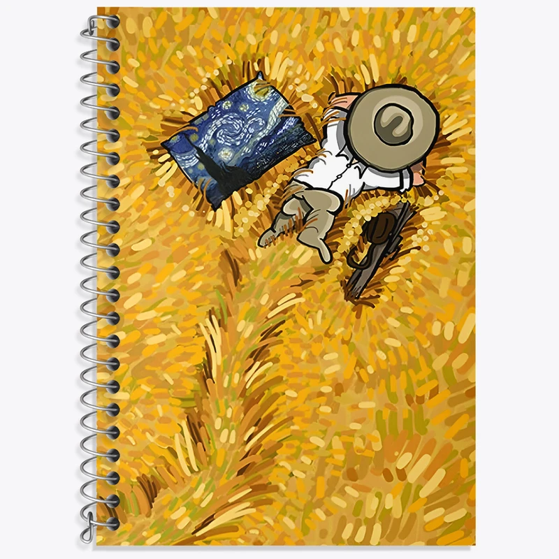 دفتر نت موسیقی 50 برگ خندالو طرح ونسان ونگوگ کد F3926