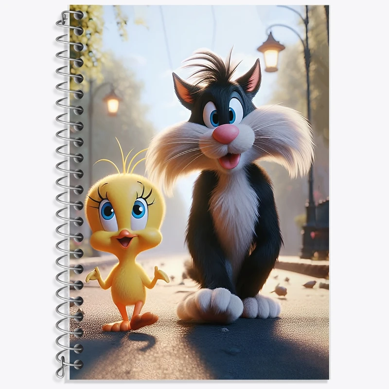 دفتر لغت 50 برگ خندالو طرح سیلوستر و توئیتی کد F10674