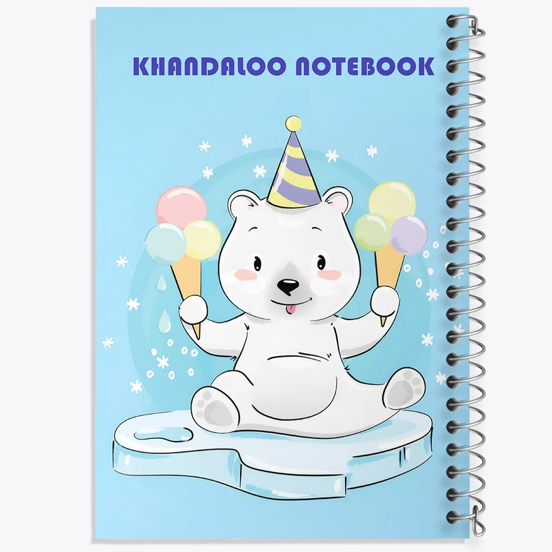 دفتر شطرنجی 50 برگ خندالو طرح خرس قطبی بانمک کد N6205