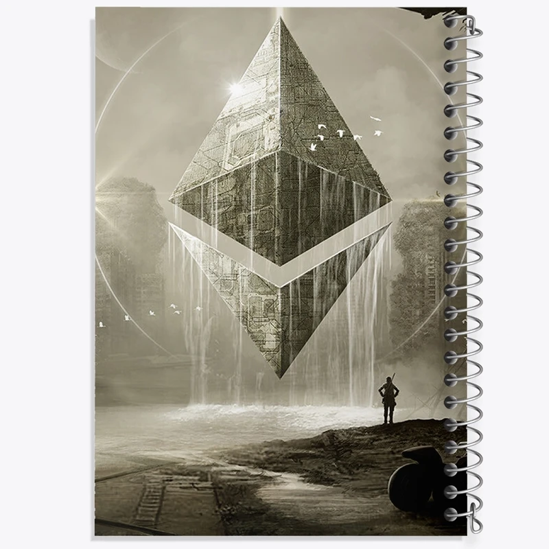 دفتر طراحی 50 برگ خندالو طرح ارز دیجیتال کد F1184