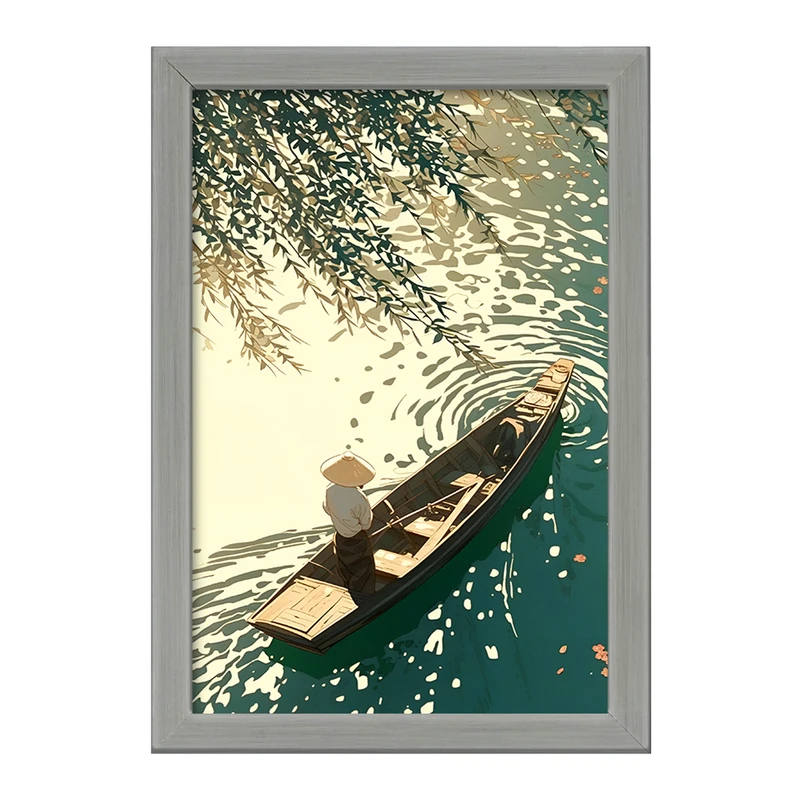 تابلو خندالو طرح قایقران و برکه کد F10972