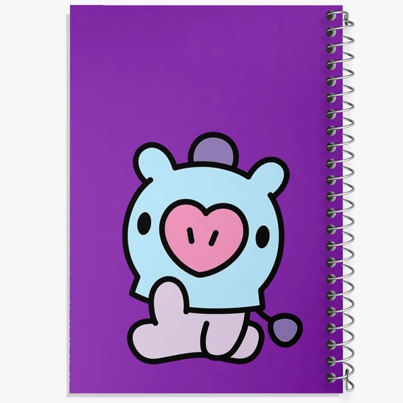 دفتر طراحی 50 برگ خندالو طرح مانگ BT21 Mang کد 4397