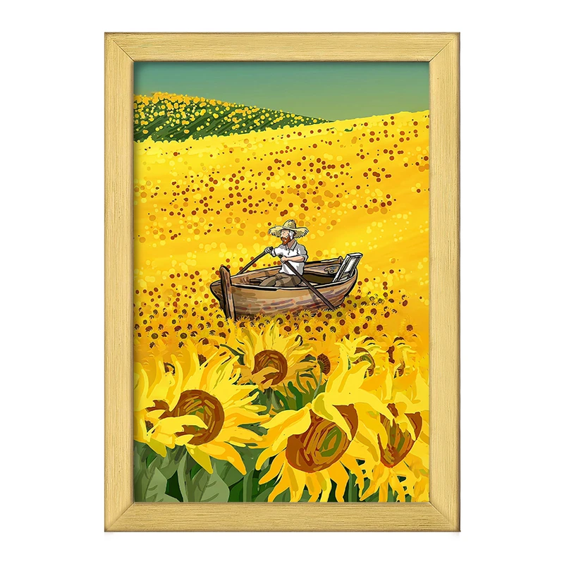 تابلو خندالو طرح ونسان ونگوگ کد F8804