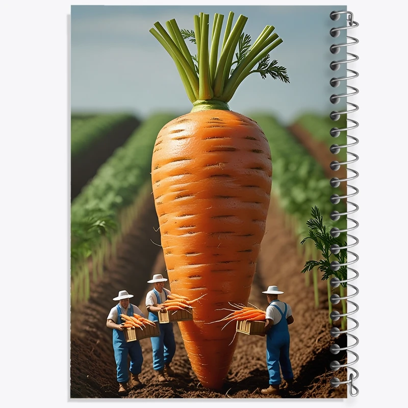 دفتر شطرنجی 50 برگ خندالو طرح مزرعه هویج کد F12601