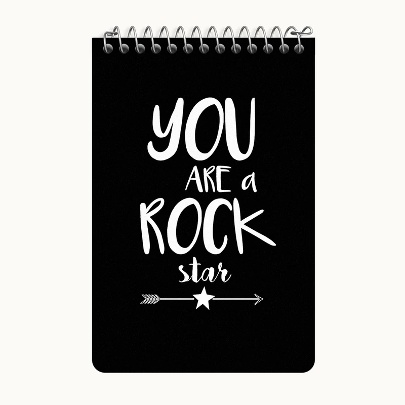 دفتر یادداشت 50 برگ خندالو طرح You Are A Rock Star کد F11419