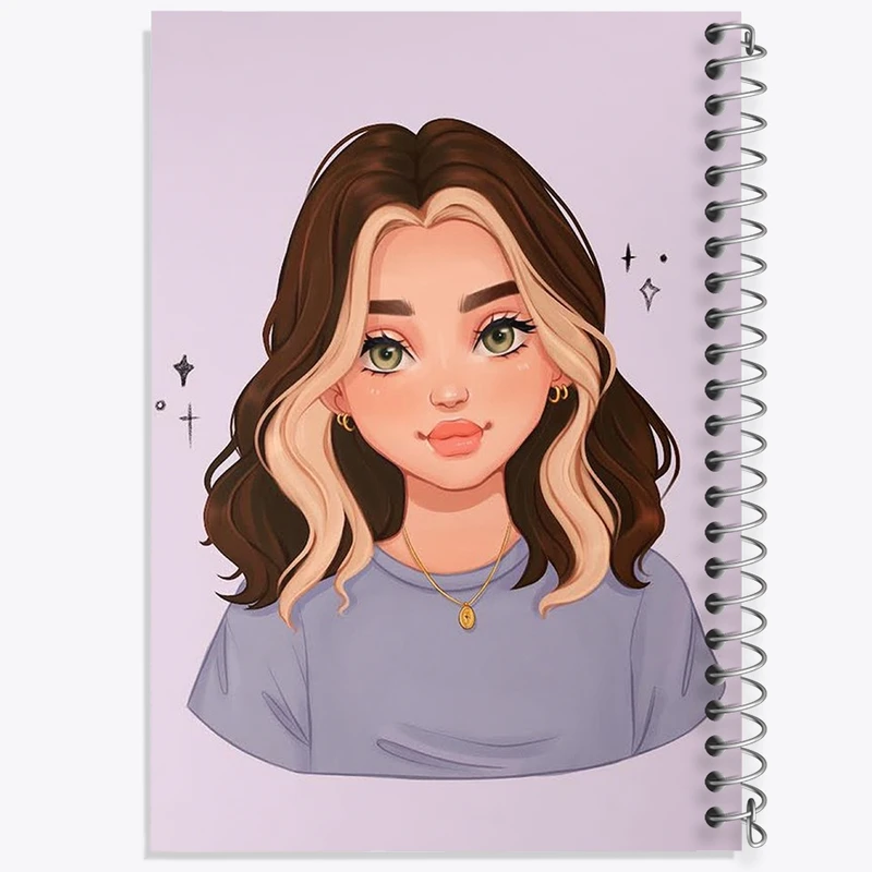 دفتر طراحی 50 برگ خندالو طرح دخترانه کد 25652