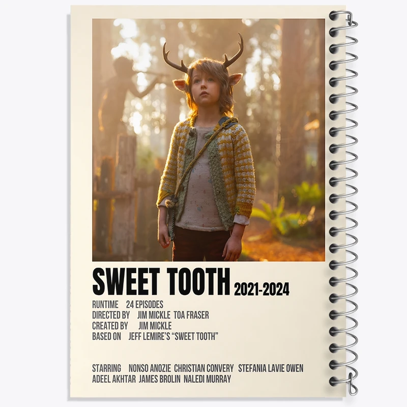 دفتر ژورنال نویسی 50 برگ خندالو مدل نقطه ای طرح شیرینی خور (Sweet Tooth) کد F13045