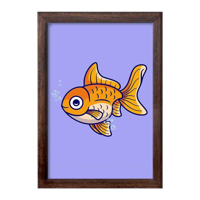 تابلو خندالو طرح حیوانات بامزه ماهی کد 29691
