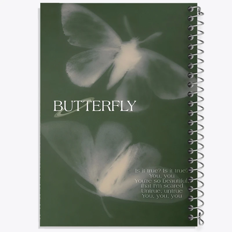 دفتر شطرنجی 50 برگ خندالو طرح پترن پروانه (Butterfly) کد N8600