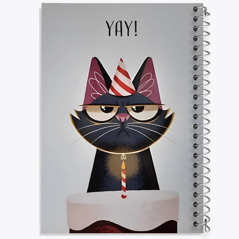 دفتر مشق 100 برگ خندالو طرح گربه متولد کد F12828