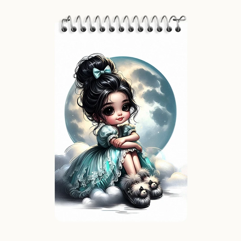 دفتر یادداشت 50 برگ خندالو طرح دخترانه کیوت کد F5512