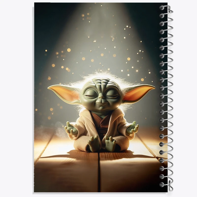 دفتر طراحی 50 برگ خندالو طرح بیبی یودا کد F3374