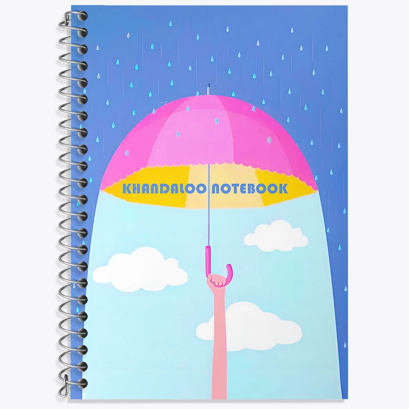 دفتر نت موسیقی 50 برگ خندالو طرح چتر و باران کد N6322
