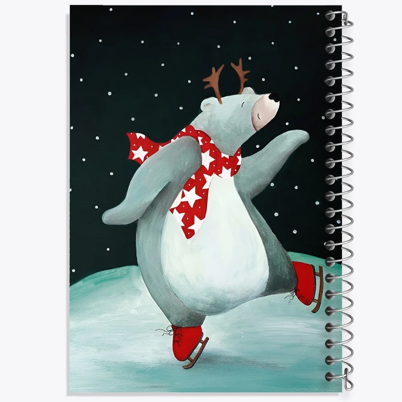 دفتر طراحی 50 برگ خندالو طرح خرس قطبی کد N4708