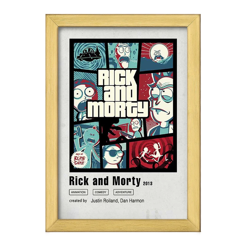 تابلو خندالو طرح ریک و مورتی (Rick and Morty) کد F11462