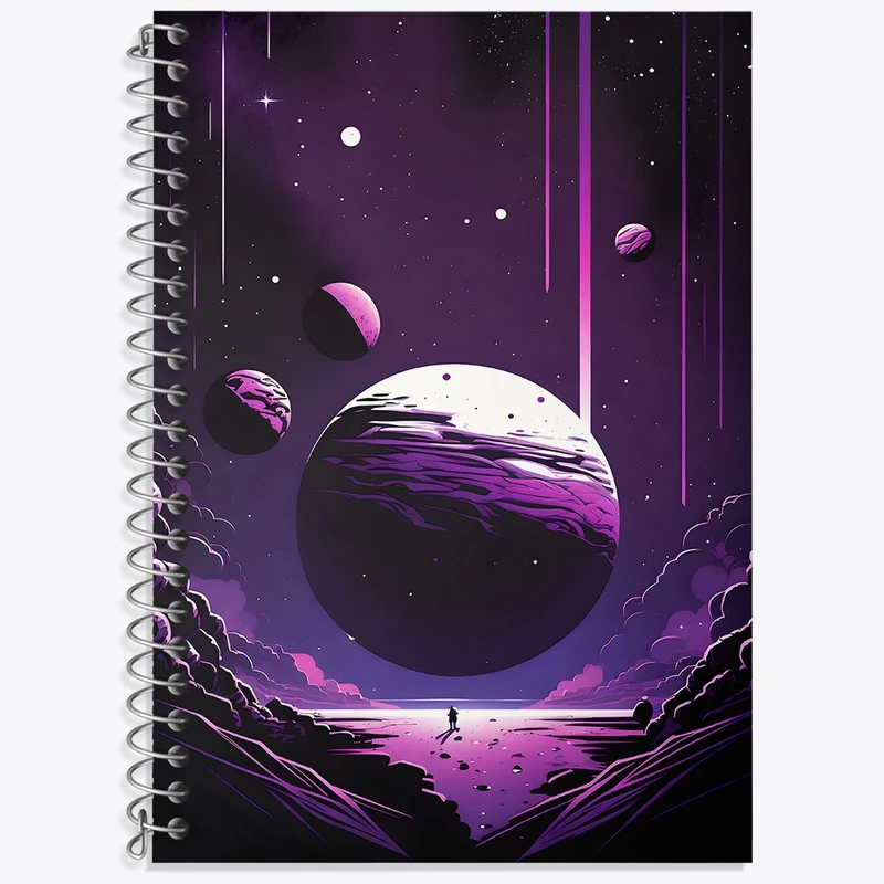 دفتر لغت 50 برگ خندالو طرح فضایی کد F4699