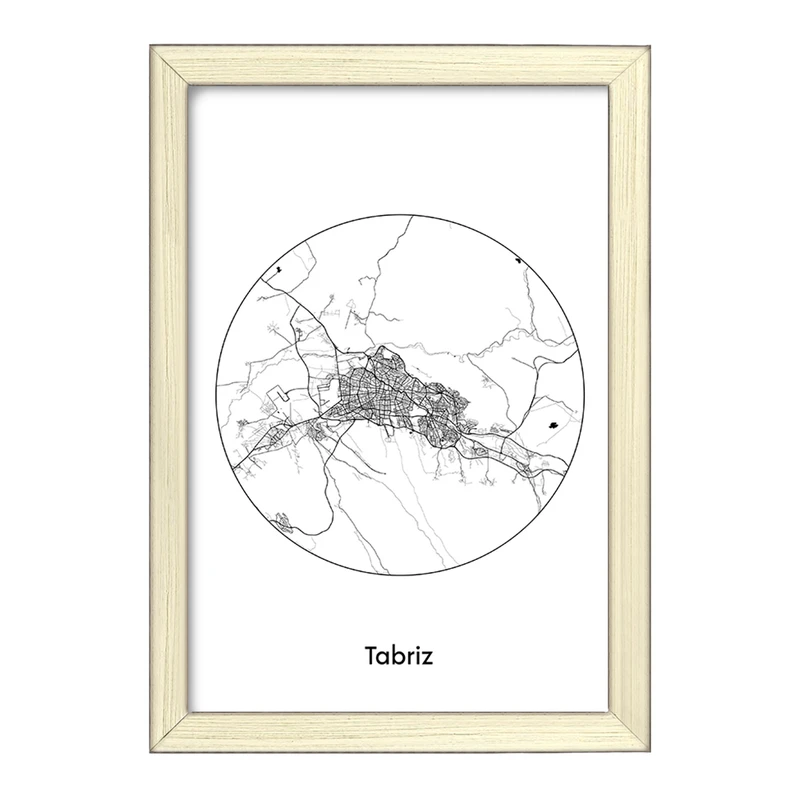 تابلو خندالو طرح نقشه شهر تبریز کد F1708