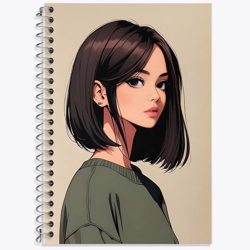 دفتر زبان 50 برگ خندالو مدل سه خط طرح دخترانه کد F12053