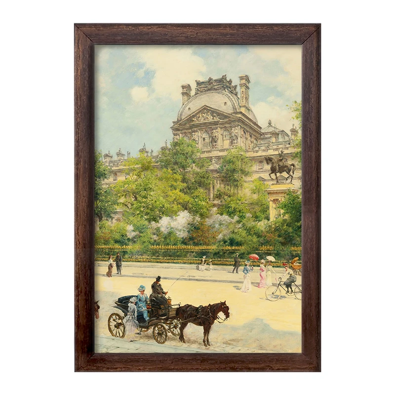 تابلو خندالو طرح نقاشی میدان لوور اثر لویی بیرود کد F12300