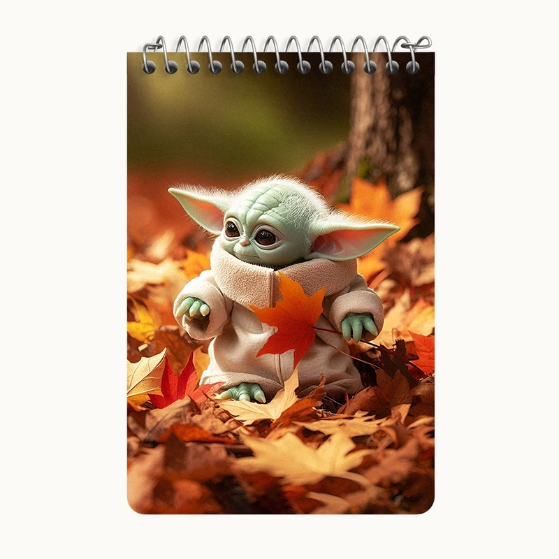 دفتر یادداشت 50 برگ خندالو طرح بیبی یودا کد F5787