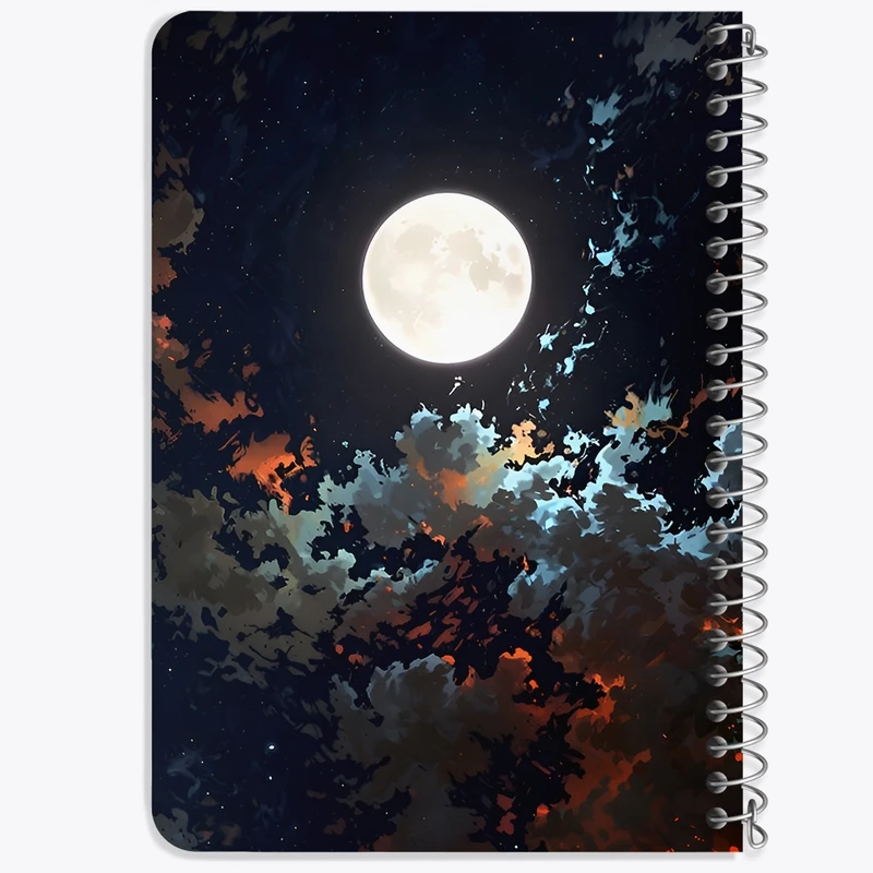 دفتر یادداشت 50 برگ خندالو طرح ماه (Moon) کد F11607