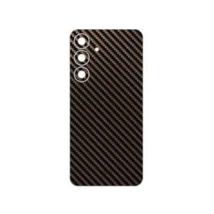 MAHOOT Glossy-Brown-Fiber Cover Sticker for Samsung Galaxy S25 FE