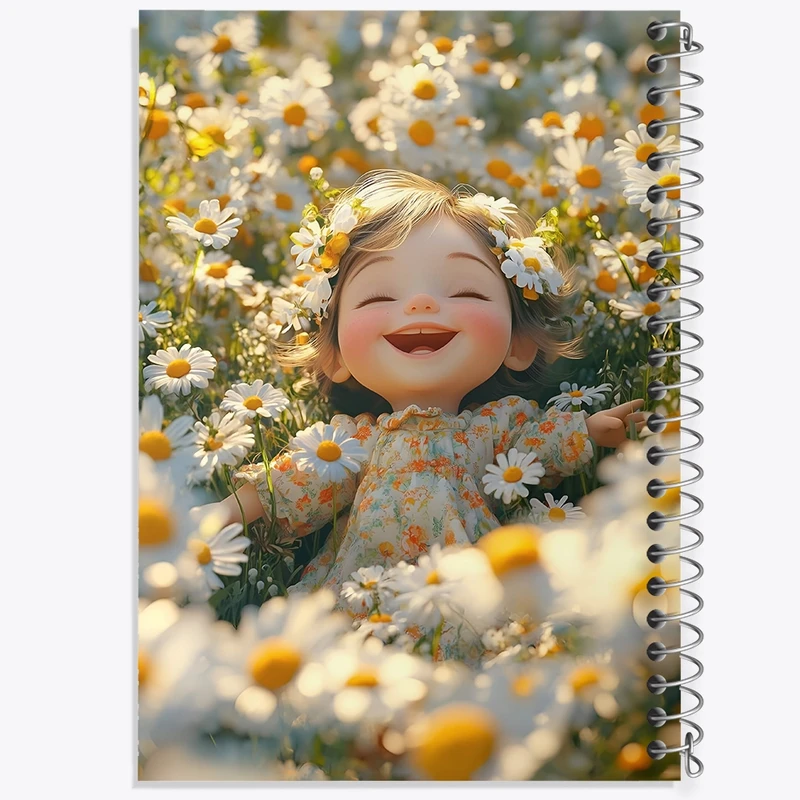 دفتر طراحی 50 برگ خندالو طرح دخترانه کودکانه کد N6290