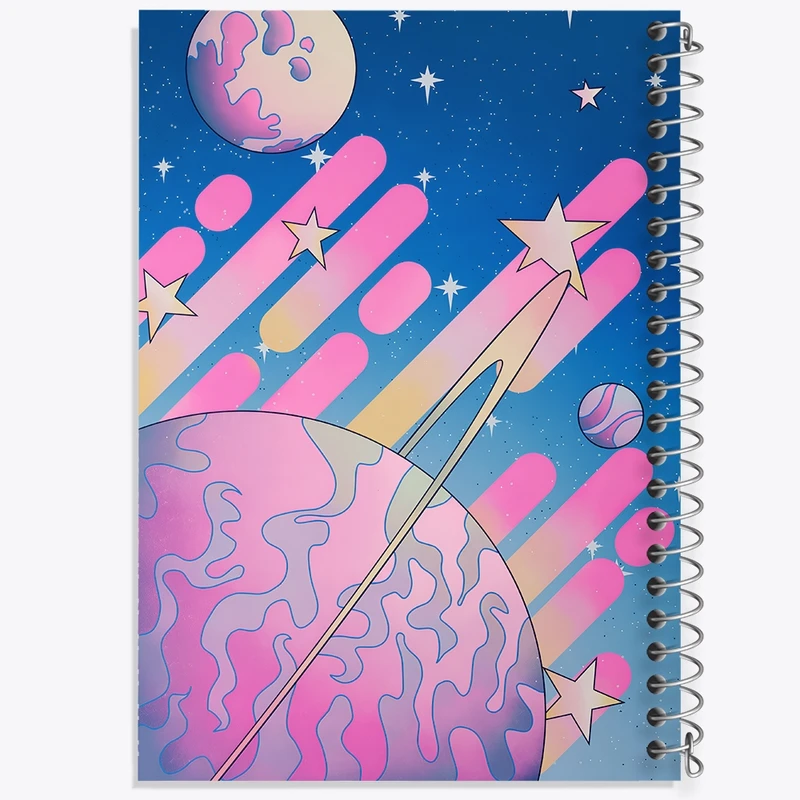 دفتر شطرنجی 50 برگ خندالو طرح فضایی کد N6785