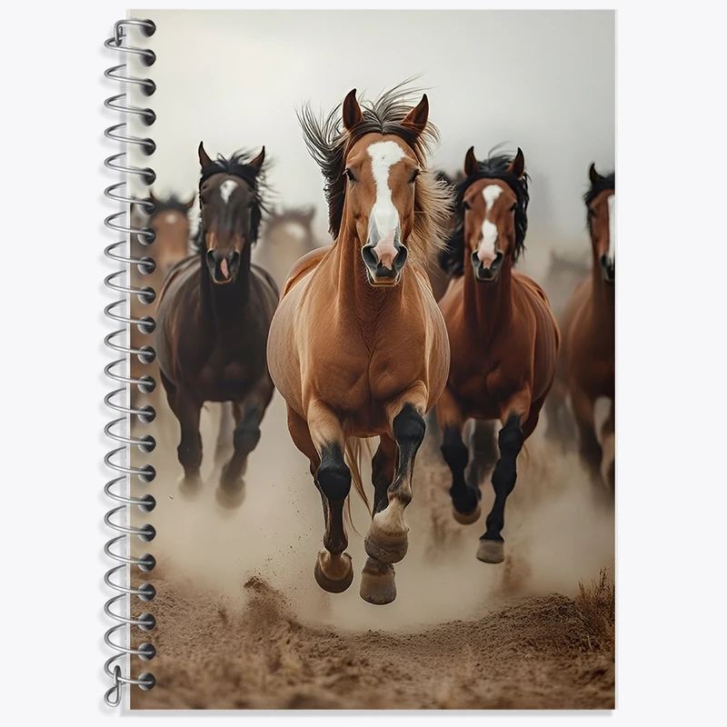 دفتر لغت 50 برگ خندالو طرح گله ی اسب کد F14374