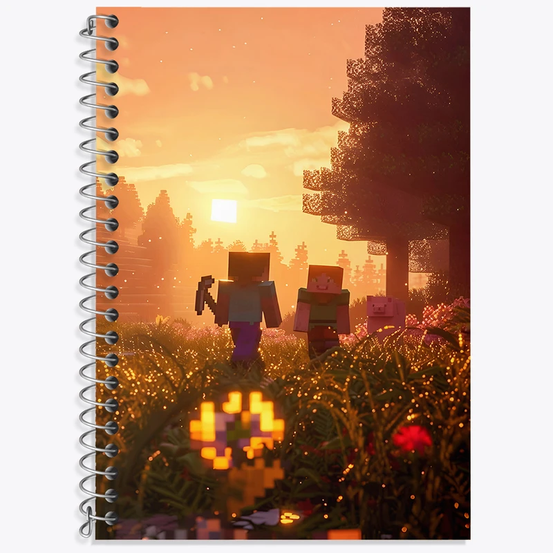 دفتر زبان 50 برگ خندالو طرح ماینکرافت (Minecraft) کد F3547