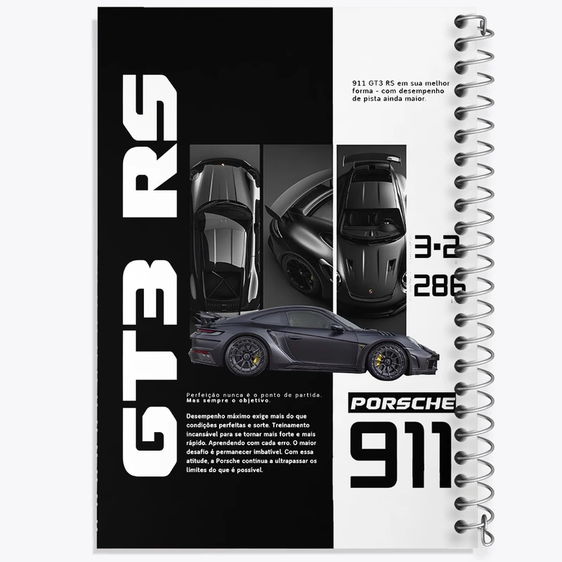 دفتر طراحی 50 برگ خندالو طرح پورشه (Porsche 911 GT3) کد F13738