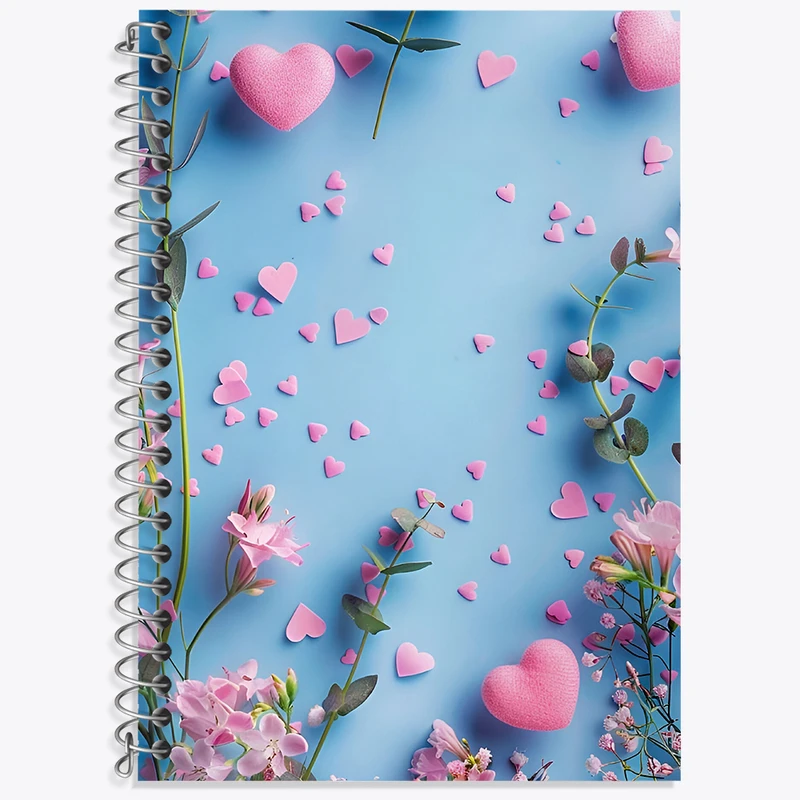 دفتر نت موسیقی 50 برگ خندالو طرح گل و قلب کد N6041