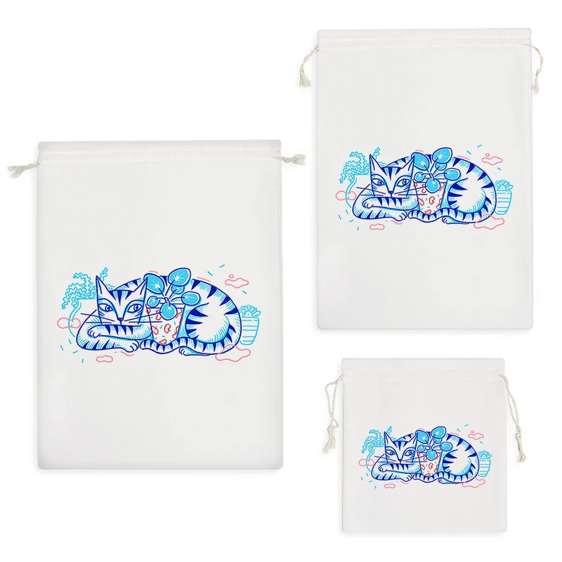 نظم دهنده خندالو مدل گربه و گل کد H1537 مجموعه 3 عددی