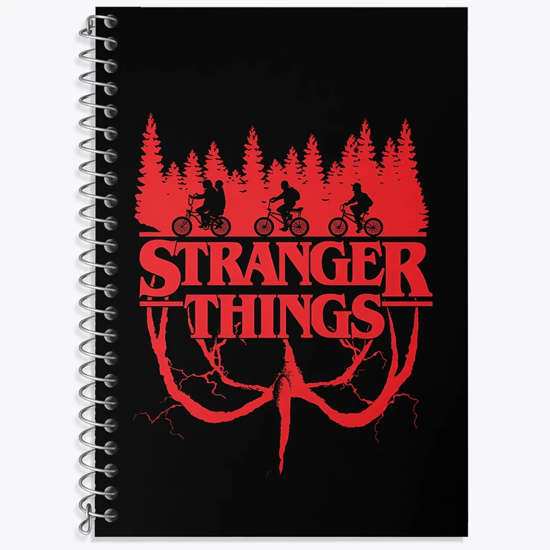 دفتر زبان دوخط 50 برگ خندالو طرح استرنجر تینگز (Stranger Things) کد N7719