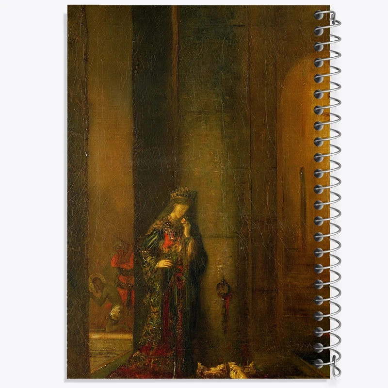 دفتر طراحی 50 برگ خندالو طرح نقاشی سالومه در زندان  اثر گوستاو مورو کد F12291