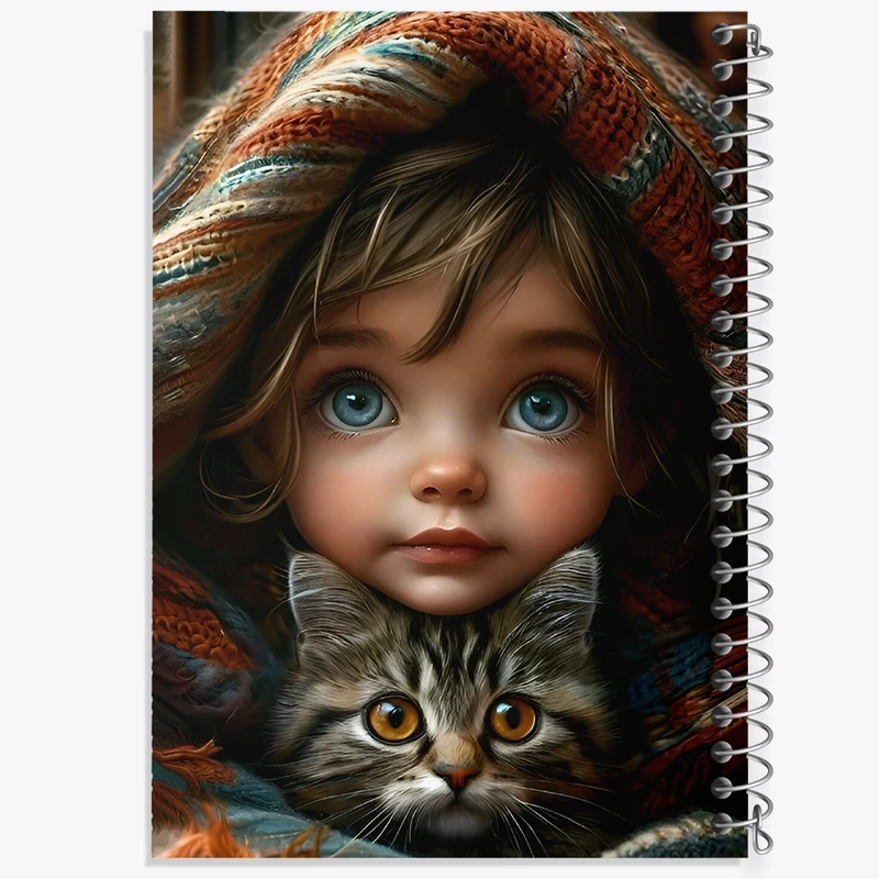 دفتر ژورنال نویسی 50 برگ خندالو مدل نقطه ای طرح دخترانه کد F9530