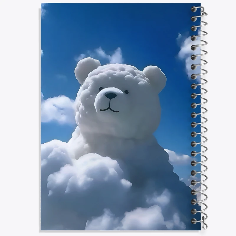 دفتر شطرنجی 50 برگ خندالو طرح ابر خرسی کد F8535