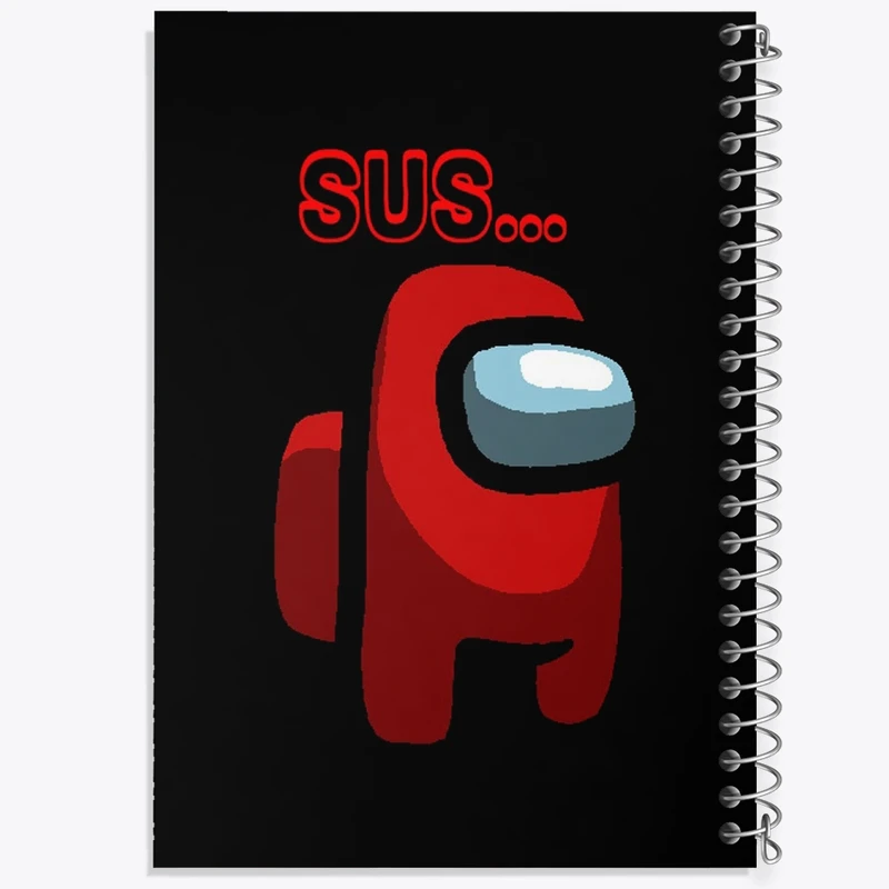 دفتر طراحی 50 برگ خندالو طرح امانگ آس Among Us  کد 10306