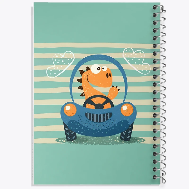 دفتر طراحی 50 برگ خندالو طرح دایناسور بامزه کد N5237