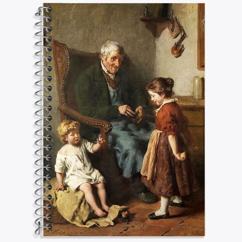 دفتر لغت 50 برگ خندالو طرح نقاشی با پدربزرگ اثر فلیکس شلزینگر کد F12301