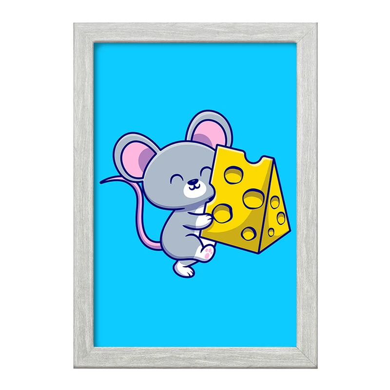 تابلو خندالو طرح  حیوانات بامزه موش کد 25439