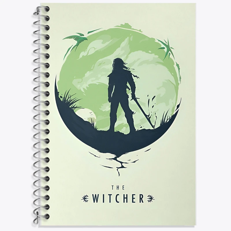 دفتر زبان دوخط 50 برگ خندالو طرح ویچر (The Witcher) کد F13614
