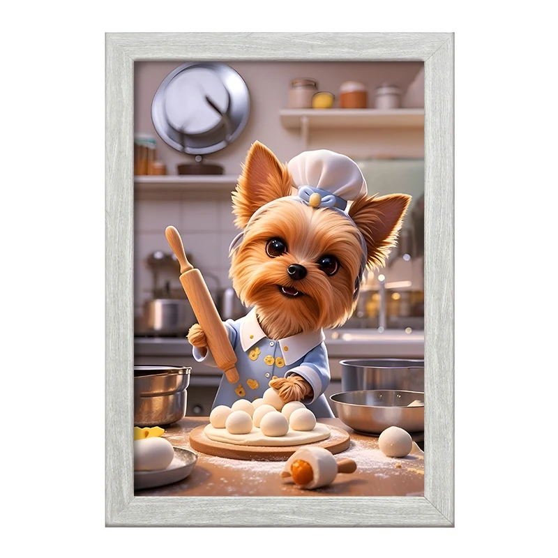 تابلو خندالو طرح سگ شیرینی پز کد F9296