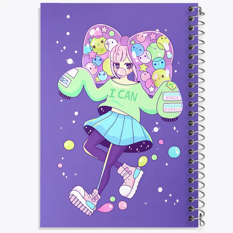 دفتر نقاشی 50 برگ خندالو طرح دخترانه فانتزی کد N8221