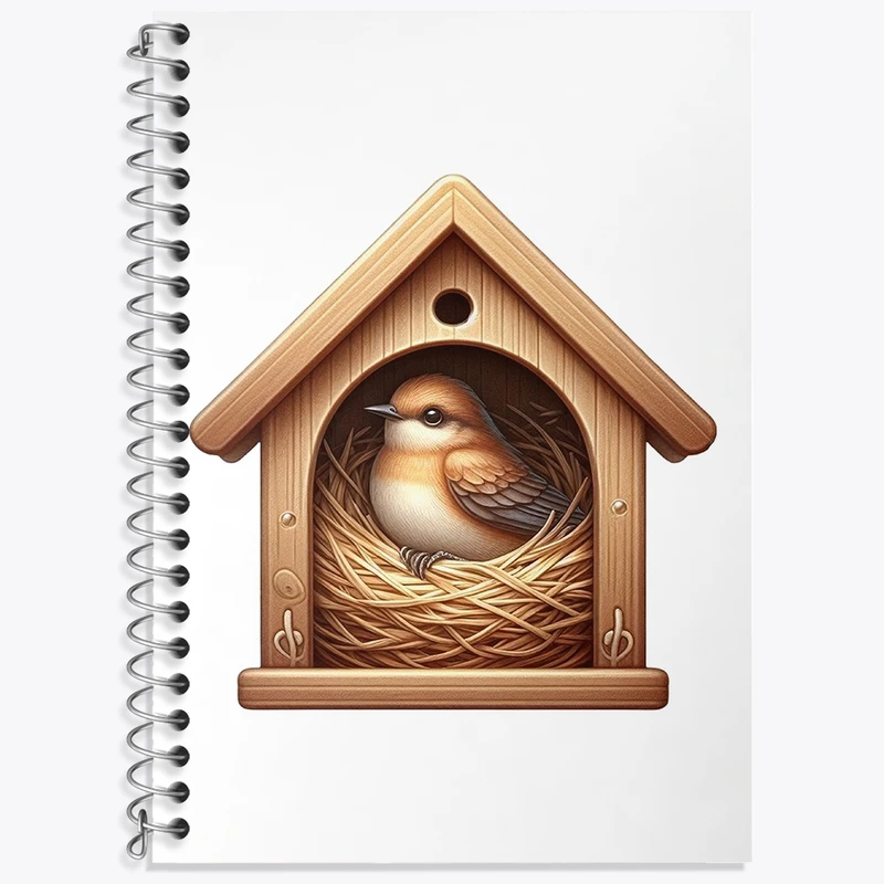 دفتر زبان 50 برگ خندالو مدل سه خط طرح پرنده کد F3001