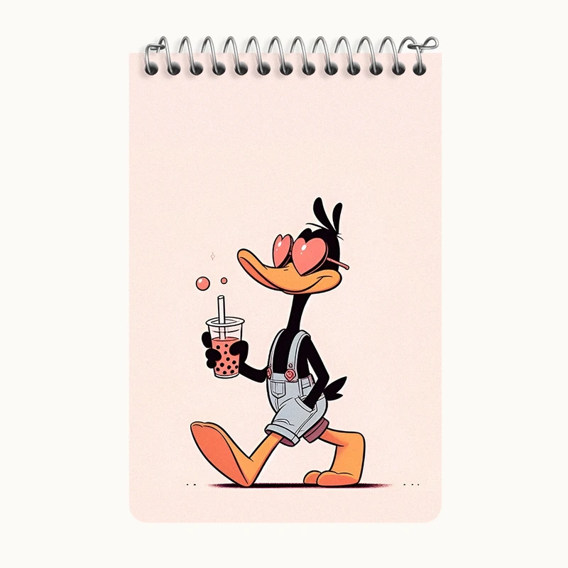 دفتر یادداشت 50 برگ خندالو طرح دافی داک کد F3291