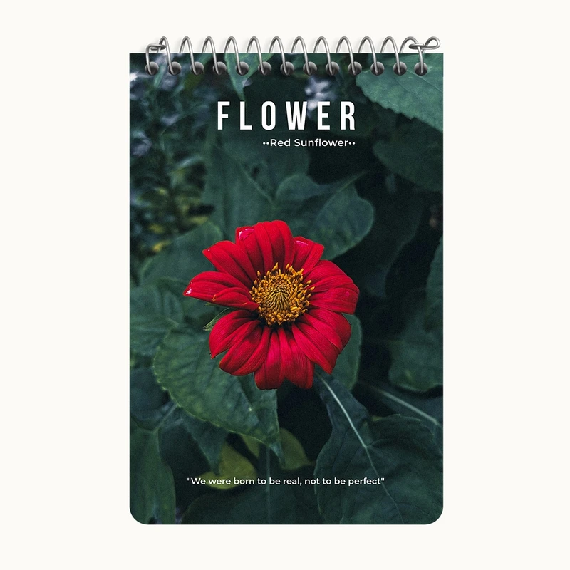 دفتر یادداشت 50 برگ خندالو طرح گل کد F10794