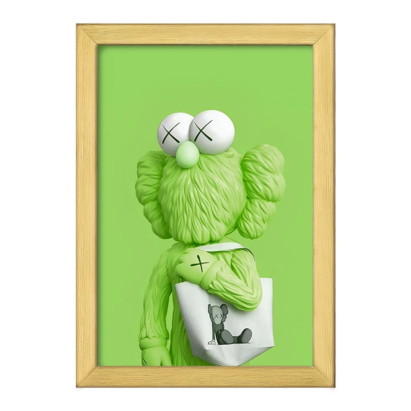 تابلو خندالو طرح عروسک کاز (kaws) کد F3996