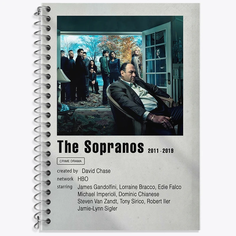 دفتر زبان 50 برگ خندالو مدل سه خط طرح سوپرانو (The Sopranos) کد F11287